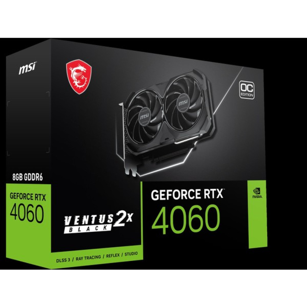 Msı Geforce Rtx 4060 Ventus 2x Black 8g Oc HDMI Dp 128 Bit Ekran Kartları Fiyatı