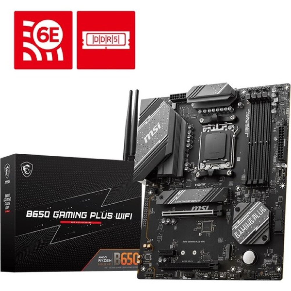 MSI MB B650 GAMING PLUS WIFI AM5 DDR5 6000MHZ(OC) HDMI DP 2xM.2 USB3.2 2.5G LAN WIFI 6E ATX Anakart Fiyatı