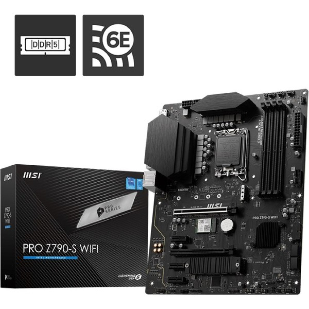MSI MB PRO Z790-S WIFI INTEL Z790 LGA1700 DDR5 6600(OC) 2XM2 4XSATA HDMI DP WIFI 6E 2.5Gbps LAN ATX Anakart Fiyatı