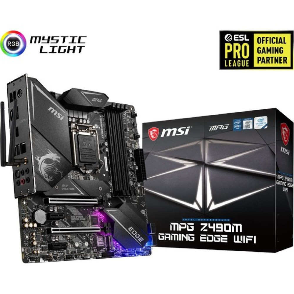 MSI MPG Z490 Gaming Edge Wifi Soket 1200 DDR4 4800 (OC) PCI-E Gen 4 ,M.2 RGB USB3.2 1x 2.5G LAN Wi-Fi 6 ATX Anakart Anakart Fiyatı