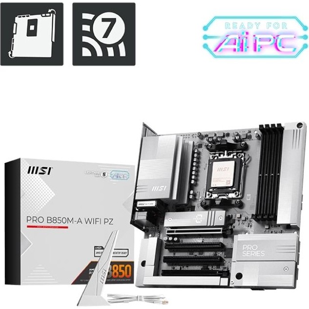 MSI Msı Pro B850M-A Wıfı Pz Ddr5 Amd B850 Am5 Soket Ddr5 8200MHZ+(OC)MHZ Matx Anakart Anakart Fiyatı