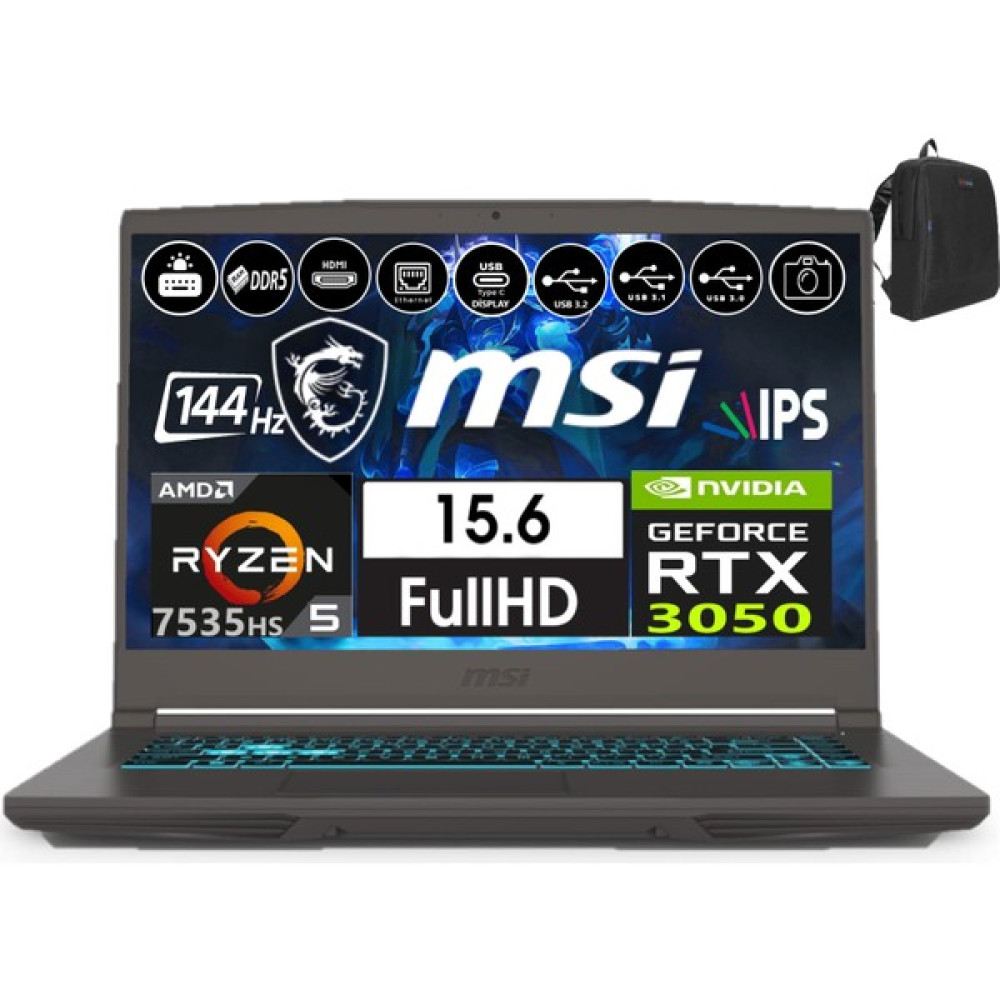 Msı Nb Thın A15 Ryzen 5 7535HS 32GB Ddr5 2tb SSD 6GB/RTX3050 Freedos 15.6" 144Hz Fhd IPS Taşınabilir Bilgisayar B7UC-077XTRW07+WEBLEGELSINÇANTA Oto Boyaları Fiyatı