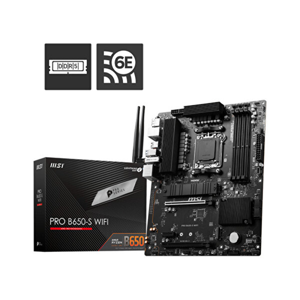 MSI Pro B650-S WiFi AMD B650 Soket AM5 Ddr5 7200 MHz OC ATX Gaming Anakart Anakart Fiyatı