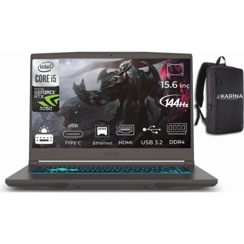 Msı Thın 15 B12UC-1478XTR Intel Core I5 12450H 24GB 4tb SSD RTX3050 Freedos 15.6" Fhd 144Hz Taşınabilir Bilgisayar & B12UC1478XTRK15 Oto Boyaları Fiyatı