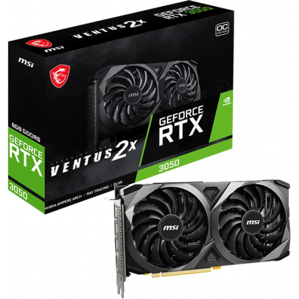 MSI VGA GEFORCE RTX 3050 VENTUS 2X 8G OC 128Bit Ekran Kartı Ekran Kartları Fiyatı