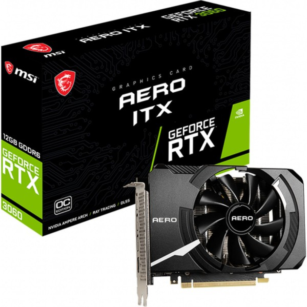 MSI VGA GEFORCE RTX 3060 AERO ITX 12G OC RTX3060 12GB GDDR6 192B DX12 PCIE 4.0 X16 (3XDP 1XHDMI)P 1XHDMI) Ekran Kartı Ekran Kartları Fiyatı