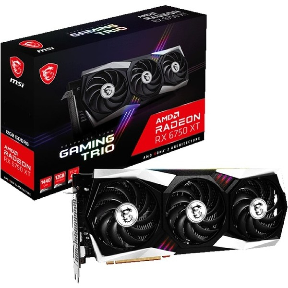 Msı VGA Radeon Rx 6750 Xt Gamıng Trıo 12G RX6750XT 12GB Gddr6 192B Pcıe 4.0 X16 (3xdp 1xhdmı) Ekran Kartları Fiyatı