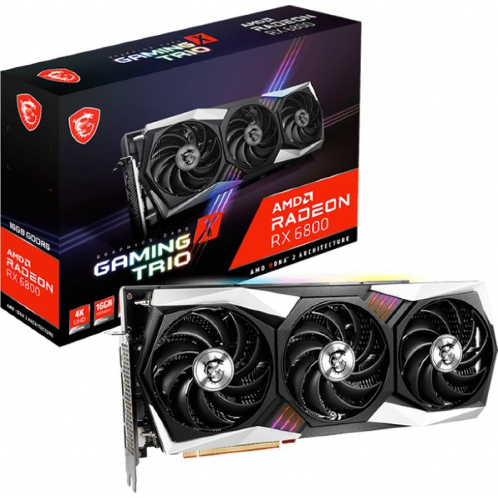 MSI VGA Radeon RX 6800 Gaming X Trio OC 16GB 256Bit GDDR6 PCI-Express 4.0 Ekran Kartı Ekran Kartları Fiyatı