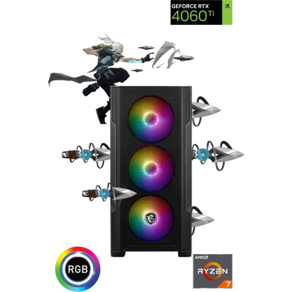 Msı1 Ryzen 7 8700F 32GB Ddr5 1tb SSD Rtx 4060 Ti Oyun Bilgisayarı Masaüstü Bilgisayar Fiyatı