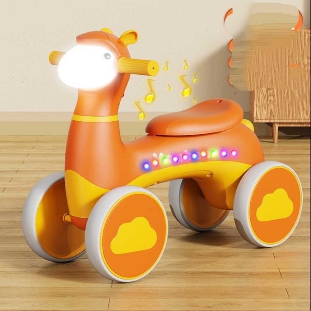 MSM Çocuk Scooter Alpaka Scooter Dört Tekerlekli Denge Aracı Bebek Yürüteci 1-3 Yaşında Bebek Yürüteci (Yurt Dışından) - Turuncu Açık Hava, Deniz ve Spor Oyuncakları Fiyatı