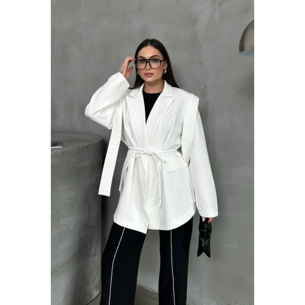 Msm Fashion Kadın Oversize Blazer Ceket Kuşaklı Omuz Detaylı Bayan Ceket Fiyatı