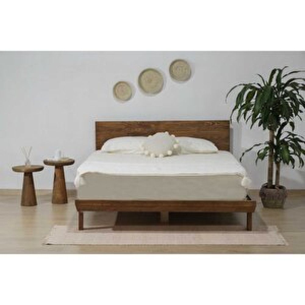 MSM Mobilya Rio Ceviz Renk Doğal Ahşap Karyola 150x200 cm Karyola Fiyatı