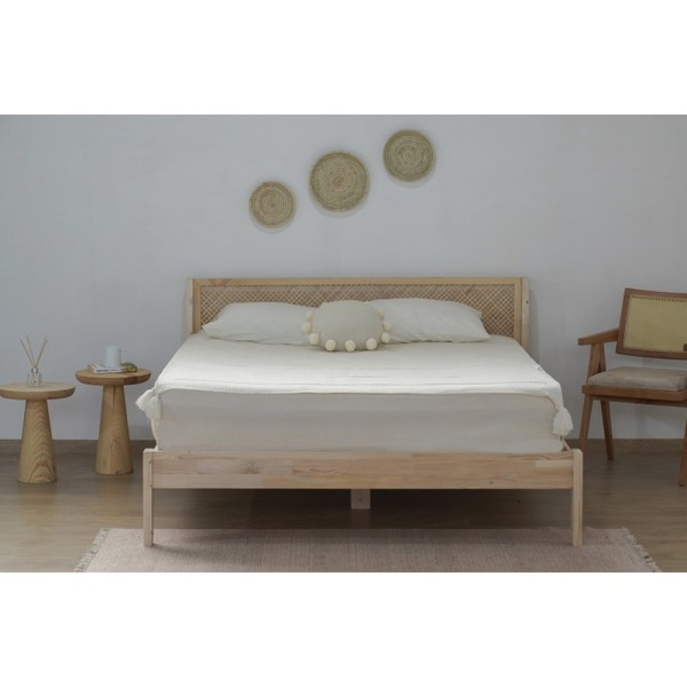 MSM Mobilya Tokyo Naturel Kolay Kurulum Masif Verniksiz Tek Kişilik Doğal Ahşap Karyola 90X 200 - 90 x 200 cm Karyola Fiyatı