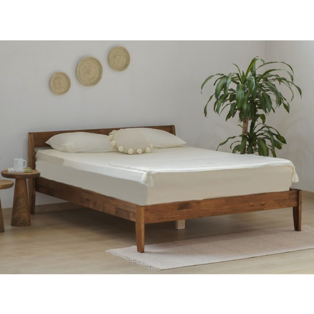 MSM Mobilya Venüs Naturel Kolay Kurulum Masif Ceviz Çift Kişilik Doğal Ahşap Karyola 90 x 190 - 90 x 190 cm Karyola Fiyatı
