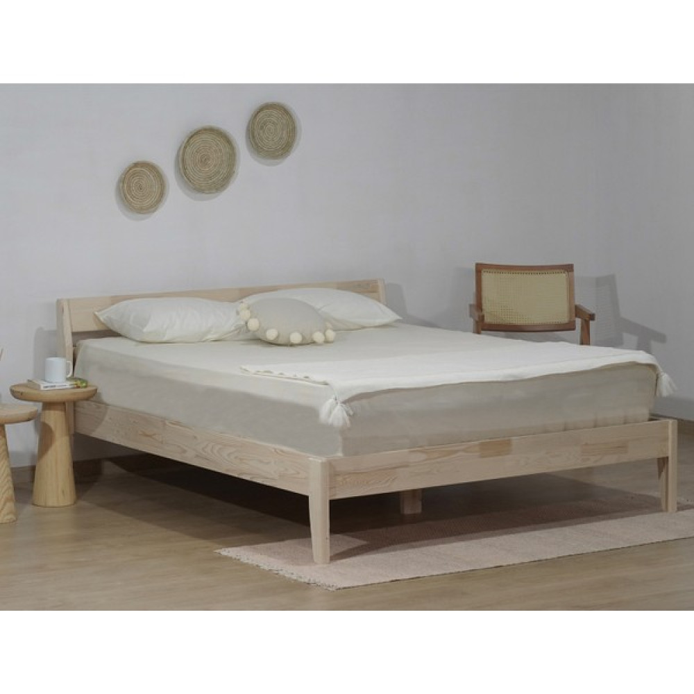 MSM Mobilya Venüs Naturel Kolay Kurulum Masif Verniksiz Tek Kişilik Doğal Ahşap Karyola 90X200 - 90 x 200 cm Karyola Fiyatı