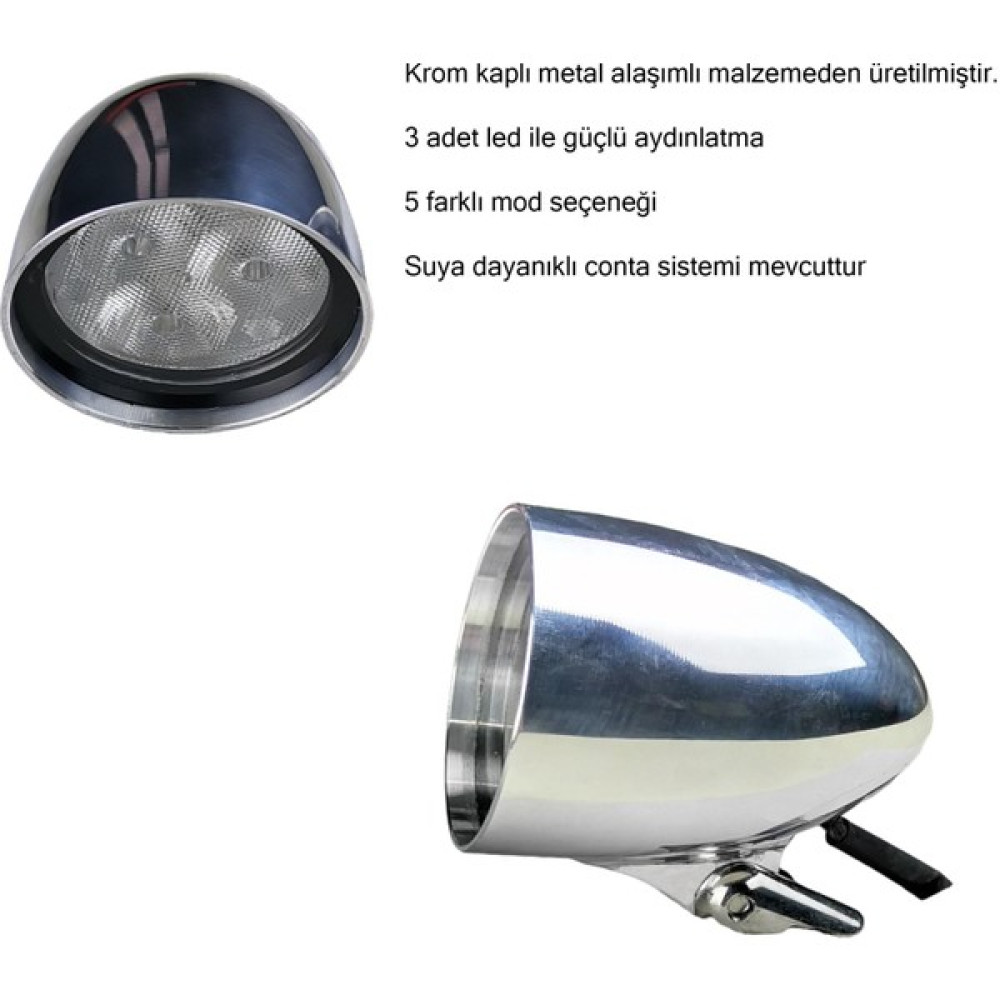 Mst Krom Metal Motosiklet Sis Farı Motorsiklet Lambaları Fiyatı