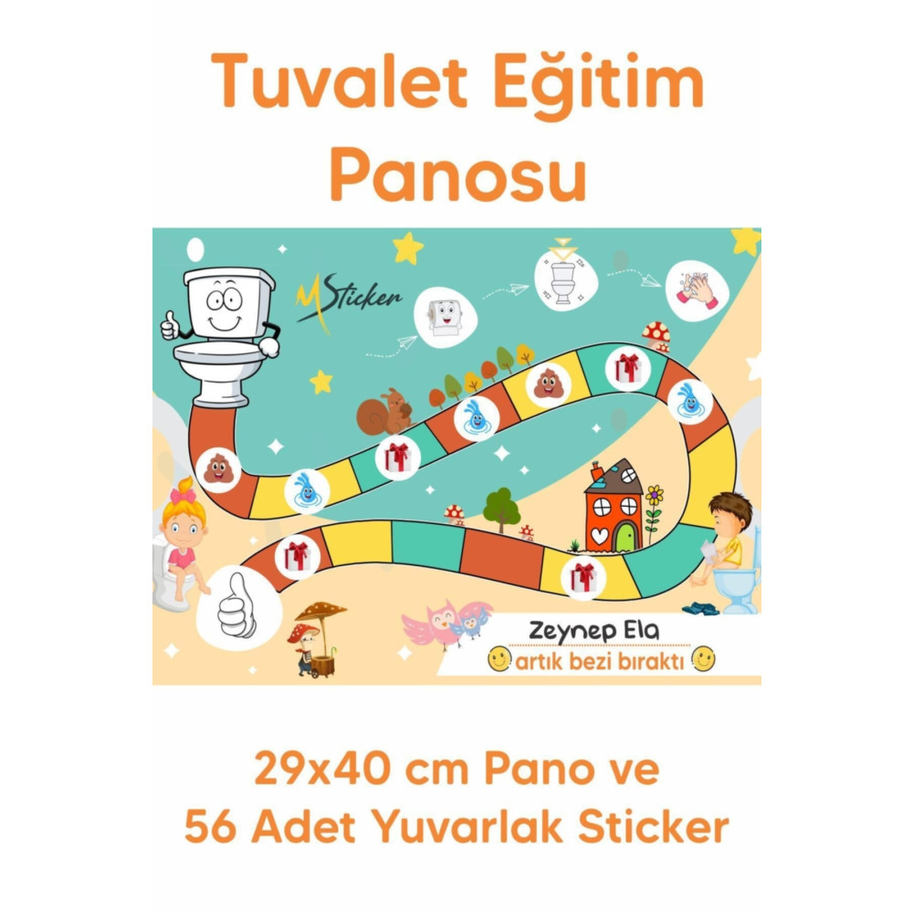 MSticker Eğlenceli Ve Eğitici Tuvalet Eğitimi Sticker Panosu 29x42cm Eğitici Oyuncak Fiyatı