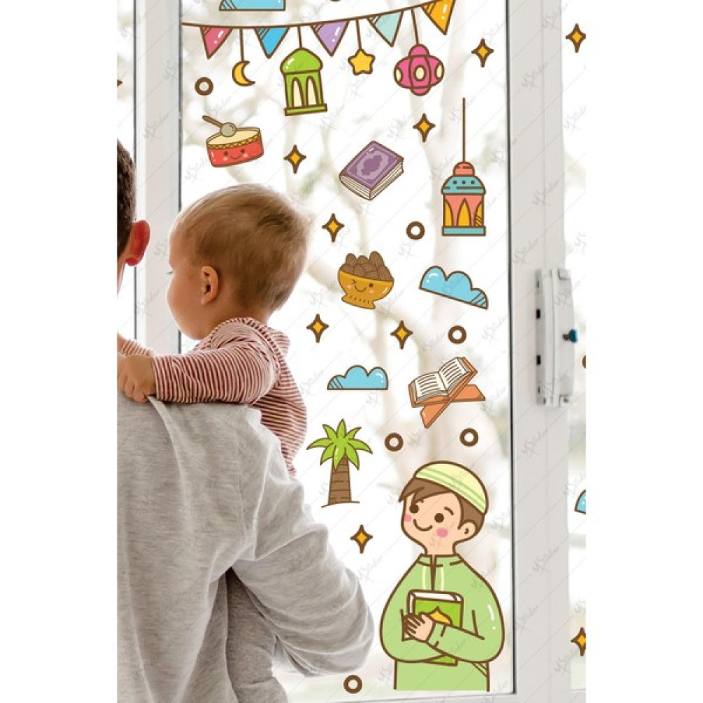 Msticker Ramazan Iftar Sofrası Dua ve Kabe Temalı Ramazan Ayı Sticker Seti Duvar Stickerı Fiyatı