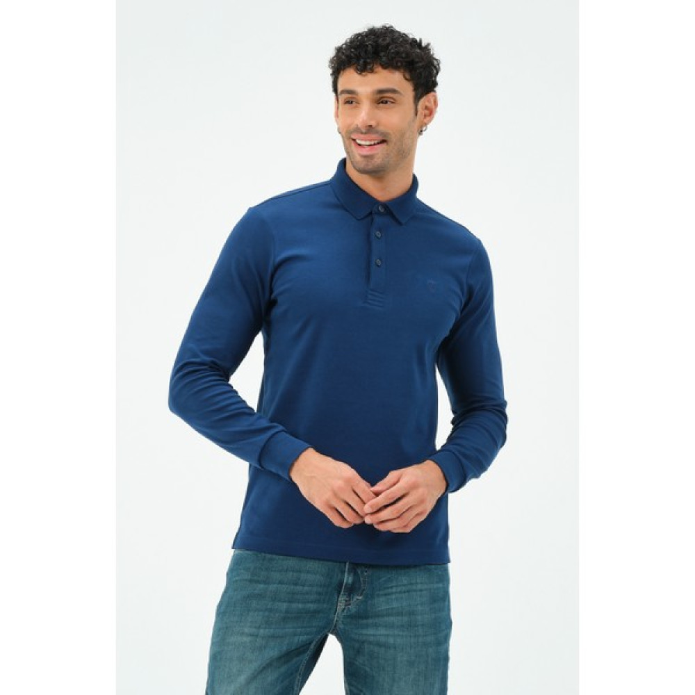 Msw Uzun Kollu Marin Regular Erkek Polo Yaka T-Shirt Erkek T-shirt Fiyatı