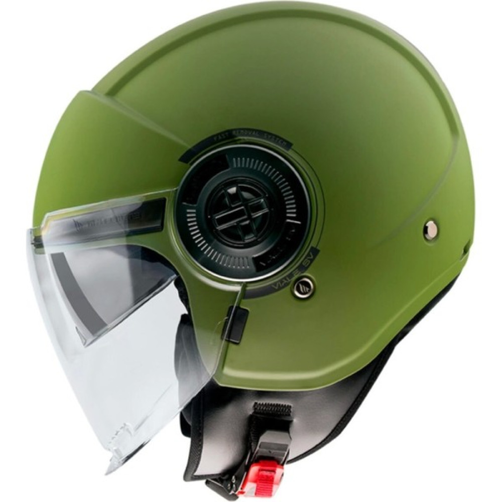 Mt Helmets Kask mt Vıale Sv Solıd A6 Matt Green Çenesiz Gözlüklü - Tek Renk - L Motorsiklet Kaskları Fiyatı