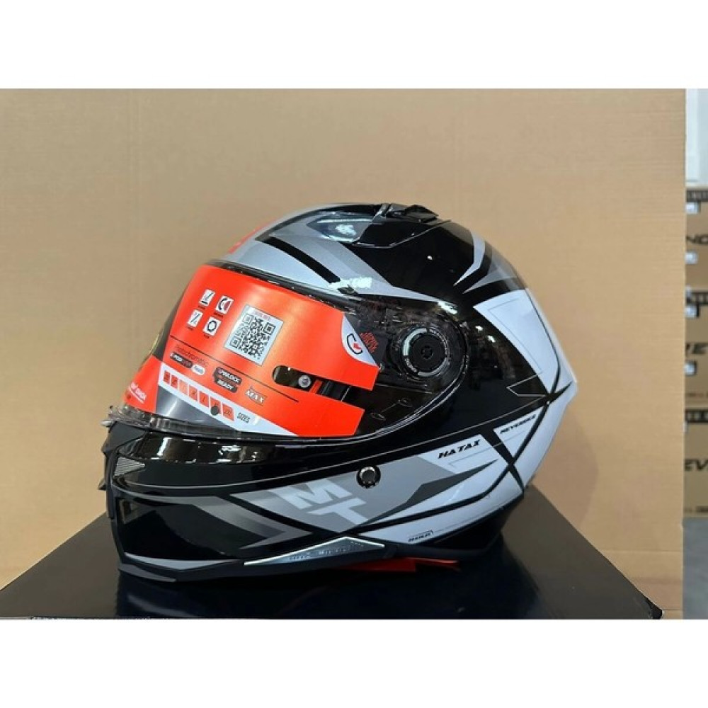Mt Helmets Kask Revenge 2 S B2 Hatax Parlak Siyah/ Gri/beyaz - XL - Tek Renk Motorsiklet Kaskları Fiyatı