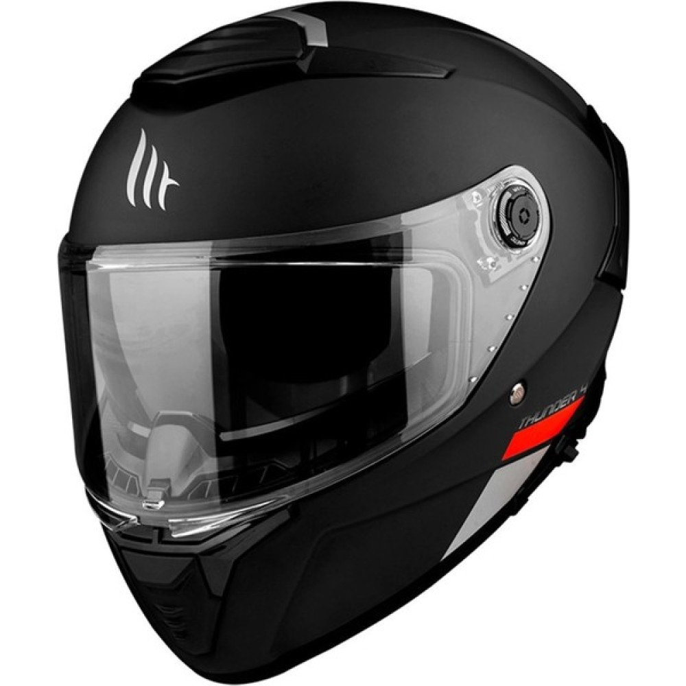 Mt Helmets Kask Thunder 4 Sv Solıd A1 Matt Black Şeffaf Vizör - 2XL - Tek Renk Motorsiklet Kaskları Fiyatı