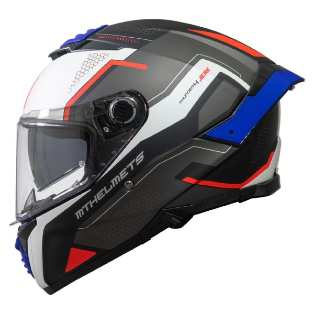 mt Helmets Thunder 4sv Jerk B7 Matt Pearl Blue Güneş Vizörlü Full Face Motosiklet Kaskı - 2XL Motorsiklet Kaskları Fiyatı