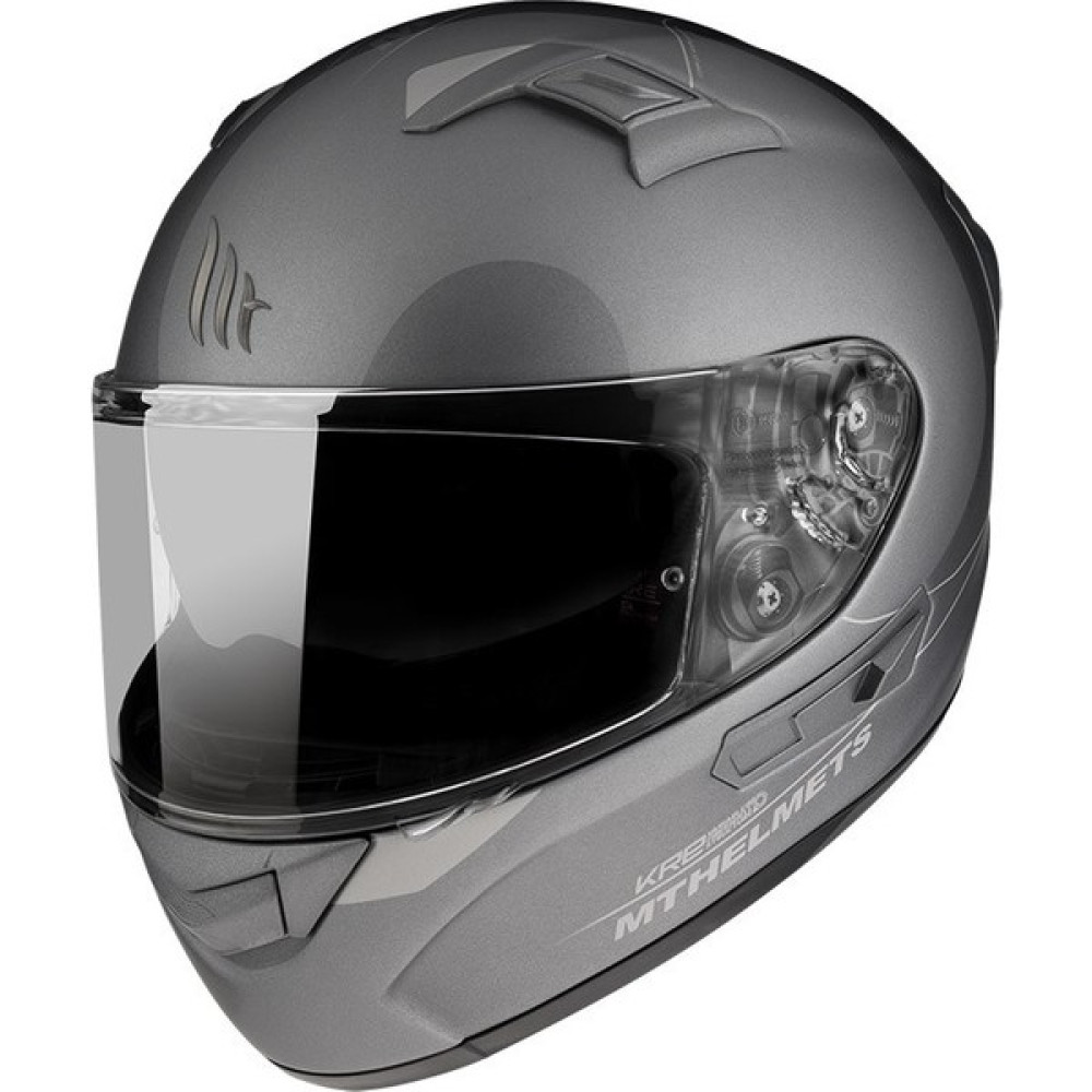 mt Kre Sv Solid Gloss Full Face Motosiklet Kaski - Titanium - L Motorsiklet Kaskları Fiyatı