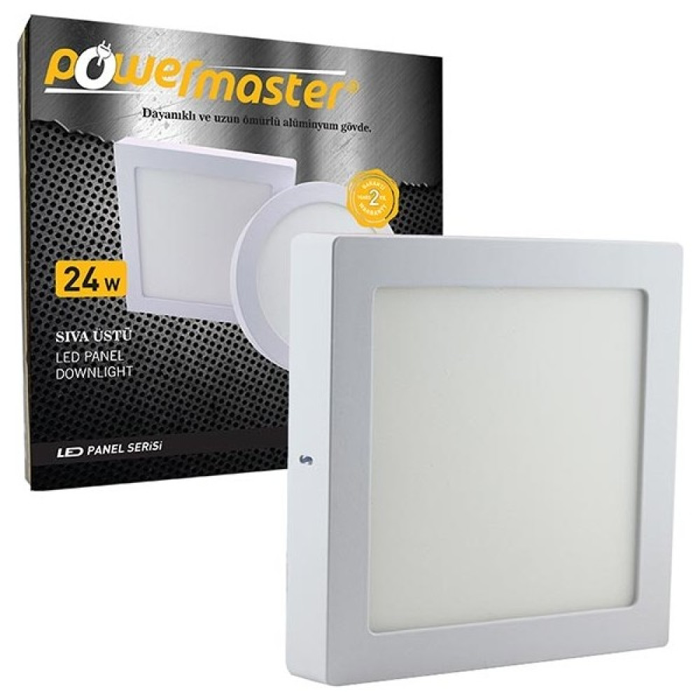 MTD Store 24 Watt Sıva Üstü 6500K Beyaz Kare 300MM Slım Led-Eco Spot Panel (81) Led Aydınlatmalar Fiyatı