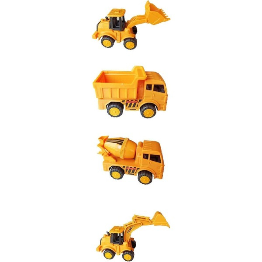 Mtg Oyuncak Oyuncak Iş Makinaları Seti Dozer, Kepçe, Mikser ve Kamyon, Sürtmeli 4'lü Set Oyuncak Araç Fiyatı