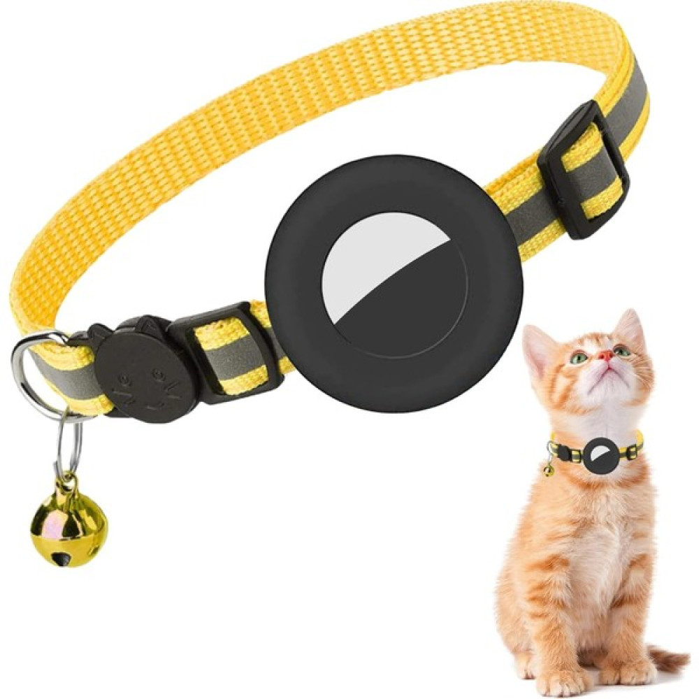 M.tk moveteck Airtag Tutucu Özellikli Kedi Boyun Tasması Evcil Hayvan Yavru Köpek Kedi Boyunluk Kilitli Çan Zil Tasması Gbs Yuvalı - Sarı - 13 Evcil Hayvan Ürünleri Fiyatı