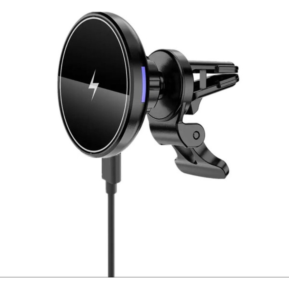 MTK Moveteck Apple Uyumlu Araç Içi 15WOLT Magsafe Izgaralık Magnetik Telefon Tutucu 12-12PRO/MAX-13-13PRO-MAX iPhone - Siyah Cep Telefonu Tutucu Fiyatı