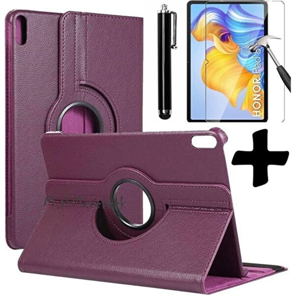 MTK Moveteck Honor Pad 8 12 Inç Tablet Uyumlu Kılıf Dönebilen 360 Kılıf + Ekran Koruyucu + Dokunmatik Kalem Zırh Set Koruma - Bordo Tablet Kılıfı Fiyatı