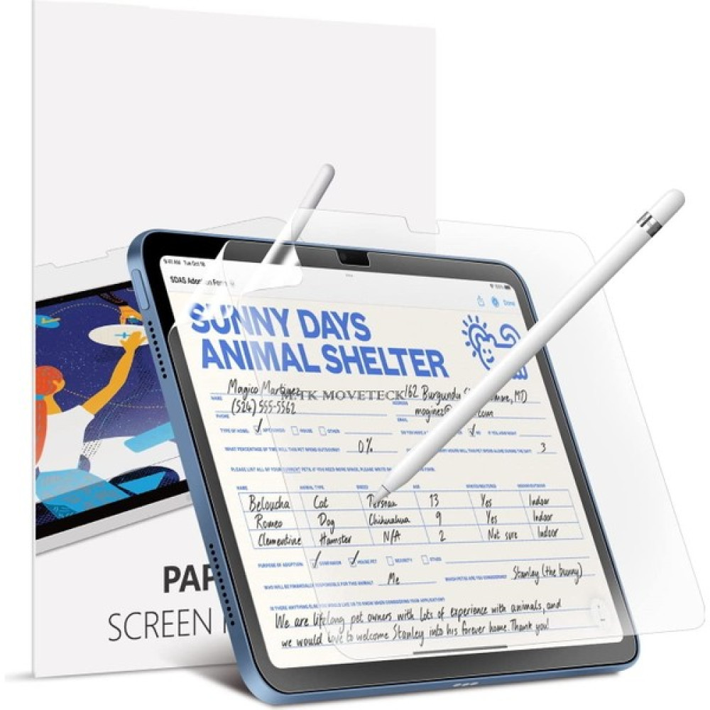 MTK Moveteck iPad 10. Nesil 10.9 Inç 2022 ile Uyumlu Paperfeel Paper Like Ekran Koruyucu Parlama Önleyici Kağıt Hisli Çizim Için Ekran Koruyucu Cam Tablet Aksesuarı Fiyatı