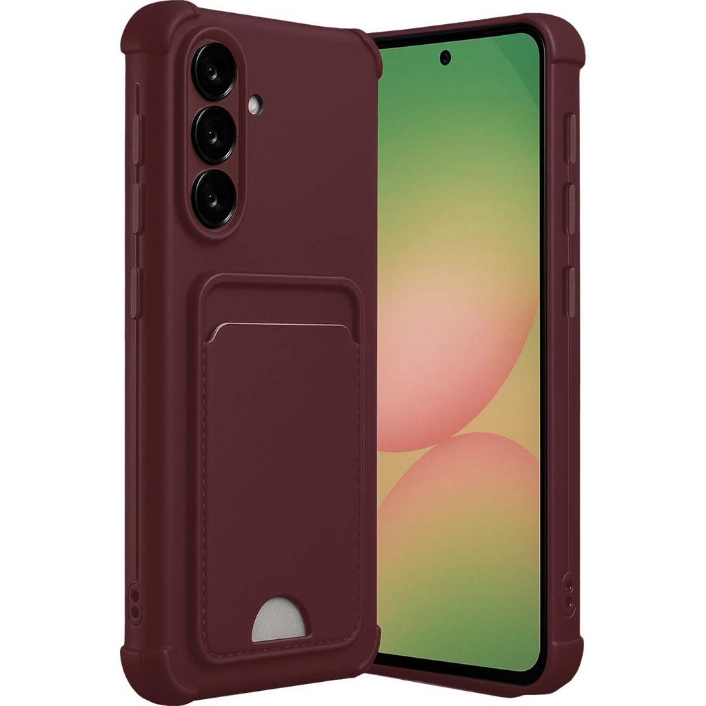 M.TK Moveteck Samsung Galaxy A36 / A37 uyumlu Kılıf Kamera ve Köşe Korumalı Kartlıklı Cüzdanlı Yumuşak Silikon Kapak - Bordo Cep Telefonu Kılıfı Fiyatı