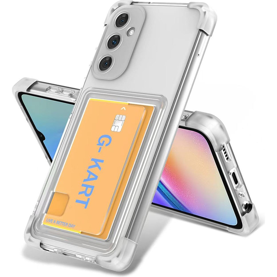 M.tk moveteck Samsung Galaxy S24 Fe Uyumlu Kılıf Köşe Korumalı Airbag Kartvizit Bölmeli Şeffaf Kamera Korumalı Slim Cep Telefonu Kılıfı Fiyatı