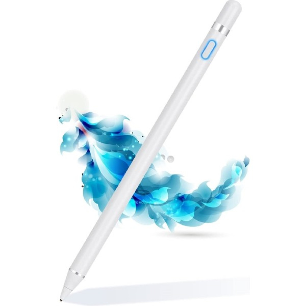 MTK Moveteck Samsung Galaxy Tab A8 X200 Tablet Için Dokunmatik Kalem Stylus Çizim Kalemi Eğim Duyarlı Akıllı Şarj Edilebilir Kapasitif - Beyaz Tablet Aksesuarı Fiyatı