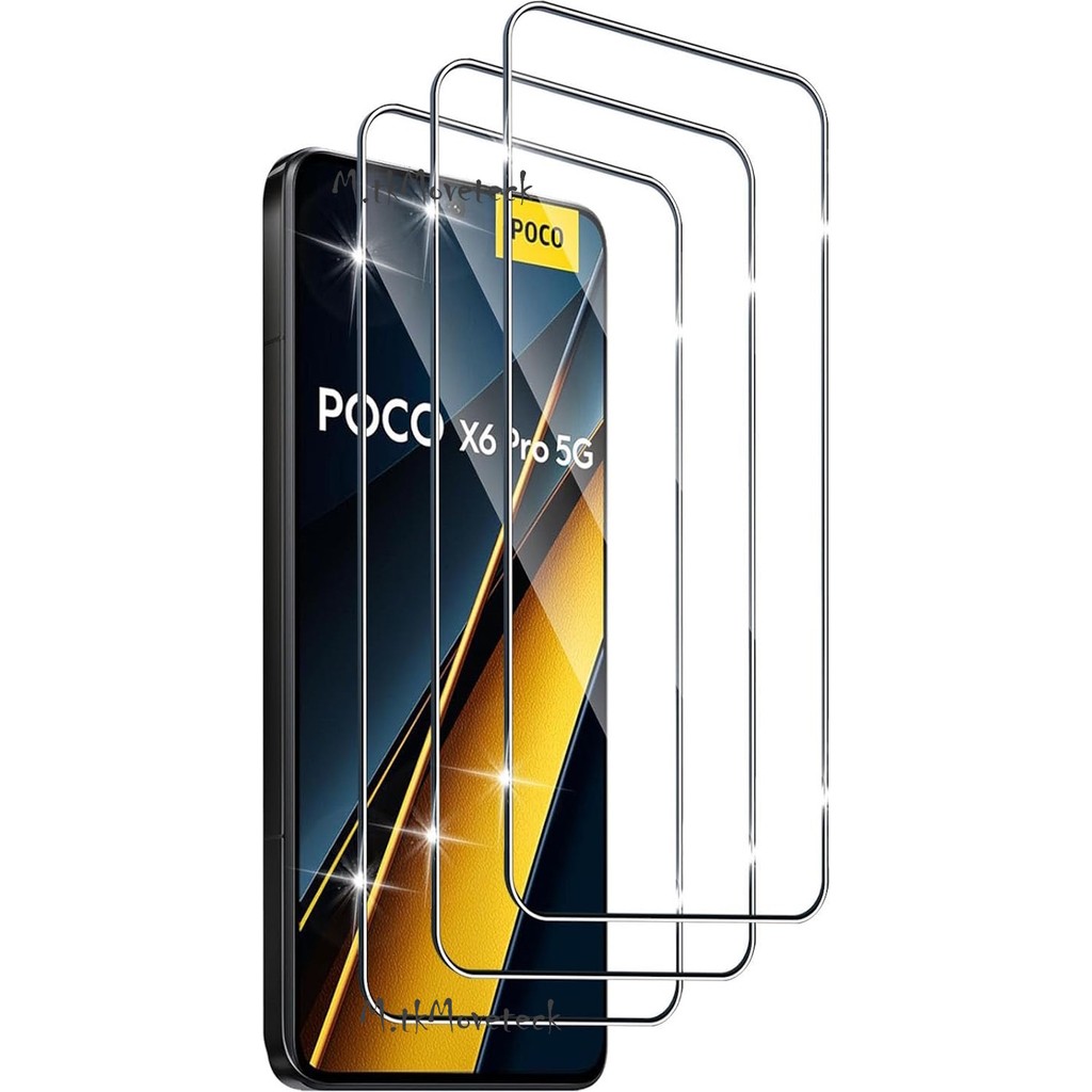 M.TK Moveteck Xiaomi Poco X6 Pro 5g Uyumlu Ekran Koruyucu 9h Temperli Cam Şeffaf Passifik Ekran Camı Cep Telefonu Ekran Koruyucusu Fiyatı