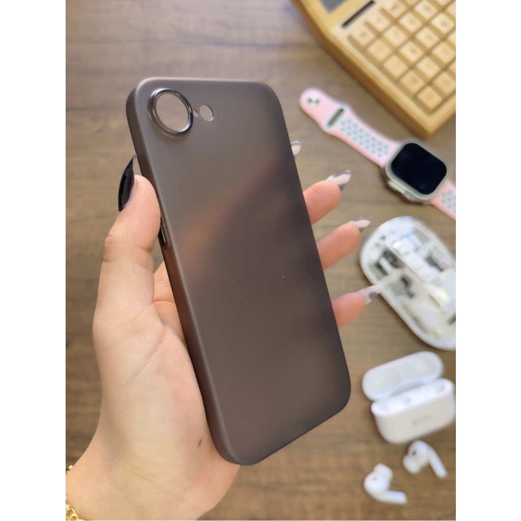 Mtl iPhone 16E Uyumlu Süper Ince Mat Ultra Thin Silikon Kılıf - Buzlu Siyah Cep Telefonu Kılıfı Fiyatı