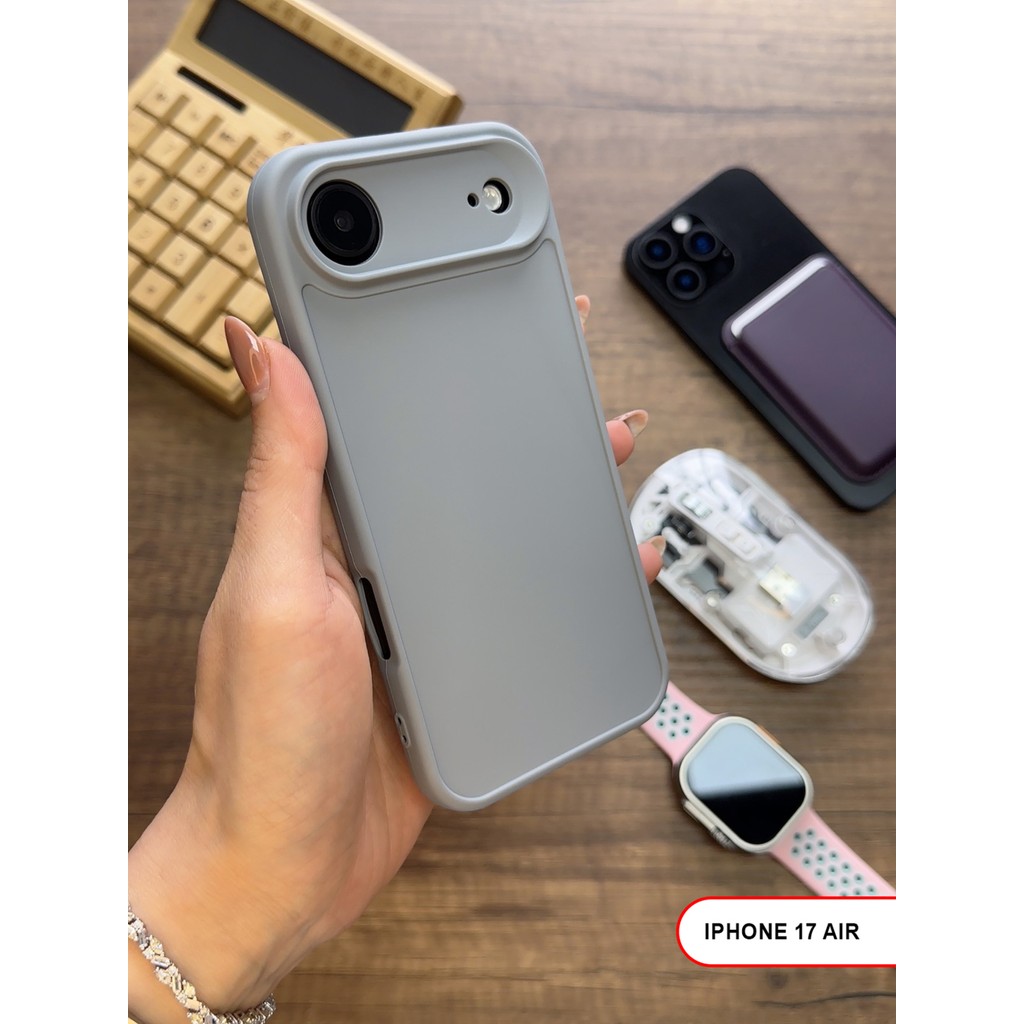 Mtl iPhone 17 Air Uyumlu Kamera Korumalı Darbeye Dayanıklı Renk Atmayan Keep Silikon Kılıf - Gri Cep Telefonu Kılıfı Fiyatı