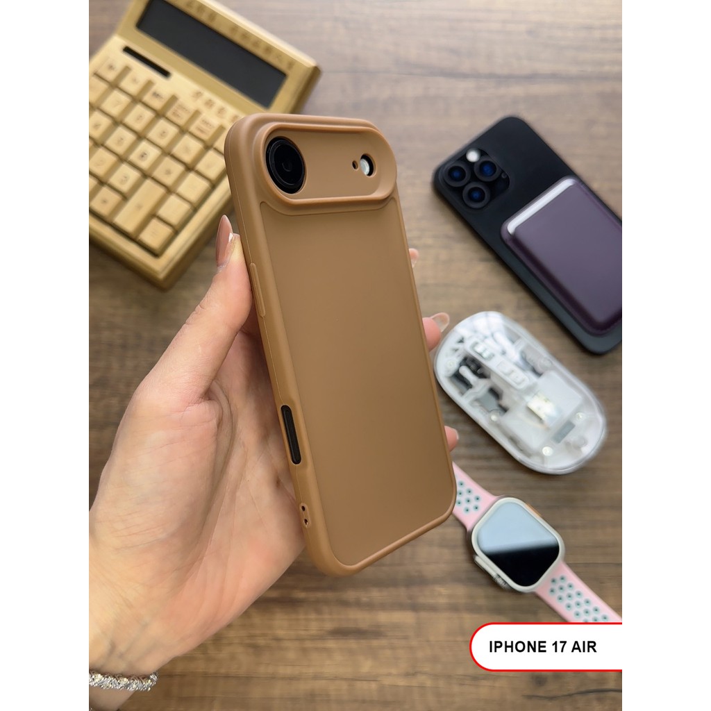 Mtl iPhone 17 Air Uyumlu Kamera Korumalı Darbeye Dayanıklı Renk Atmayan Keep Silikon Kılıf - Kahverengi Cep Telefonu Kılıfı Fiyatı