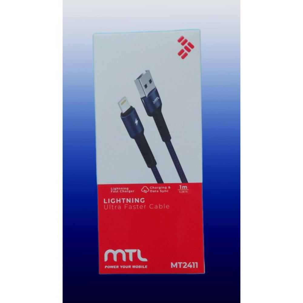 Mtl Lightning Ultrahızlı Hasır Örgü 3.4A Şarj&data Kablosu - Mavi Cep Telefonu Kablosu Fiyatı