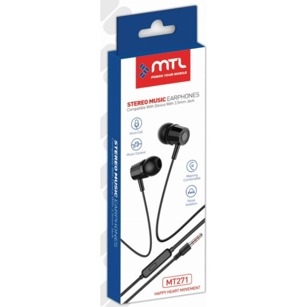 Mtl Redmi Note 13 Pro Uyumlu Mikrofonlu Stereo Kablolu Kulaklık MT271 - Siyah Kulaklık Fiyatı