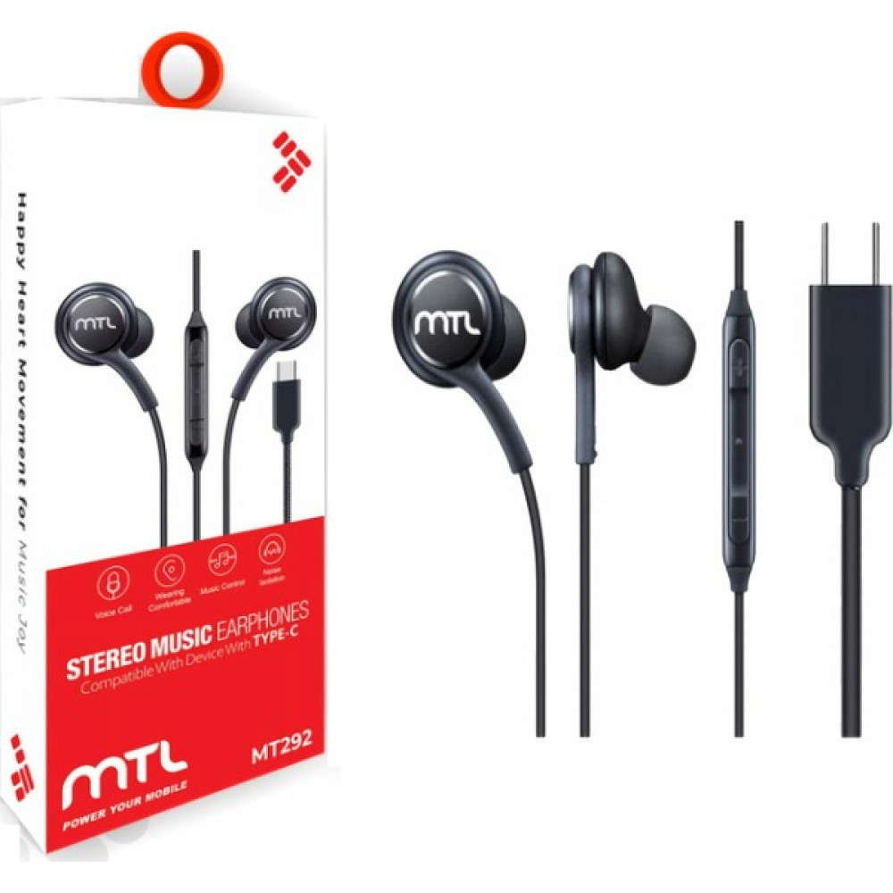 Mtl Samsung Galaxy S23 Fe Uyumlu Mikrofonlu Stereo Kablolu Kulaklık MT292 - Siyah Kulaklık Fiyatı