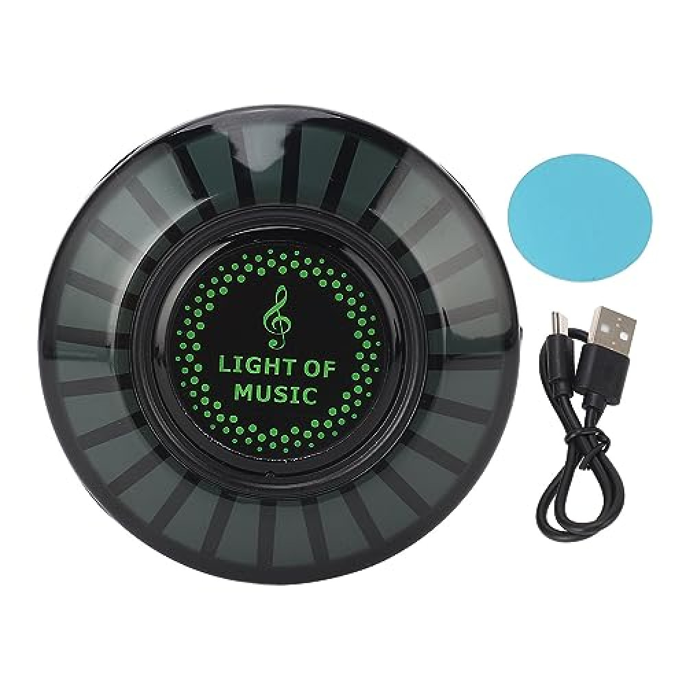 Mtlavishness Exquisite Compact Car Sound Light 9.0×7.0×3.0 RGB Colorful Magnetic Sound Control Rhythm Light Car Voice Activated Rhythm Light Car Pickup F5 Phone App Control Car