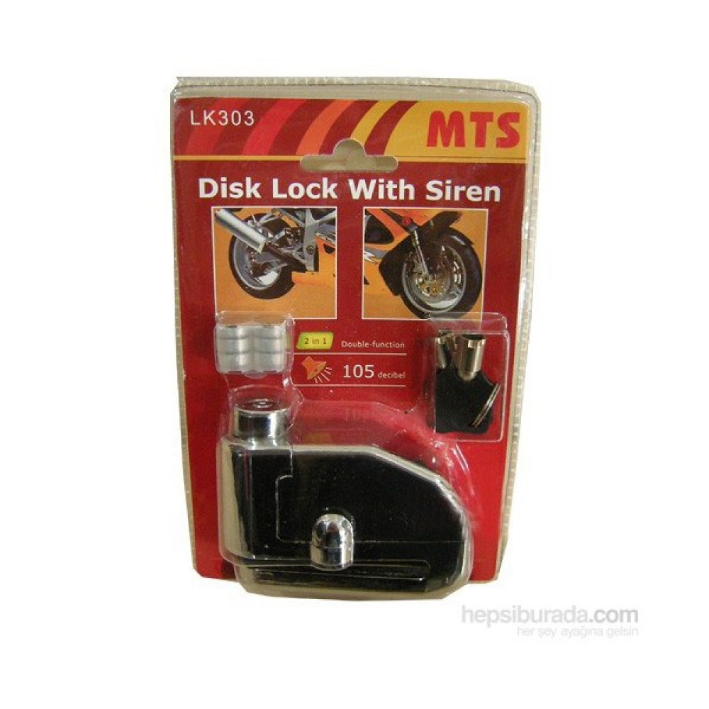MTS Alarmlı Disk Kilidi - Siyah Motorsiklet için Diğer Aksesuarlar Fiyatı