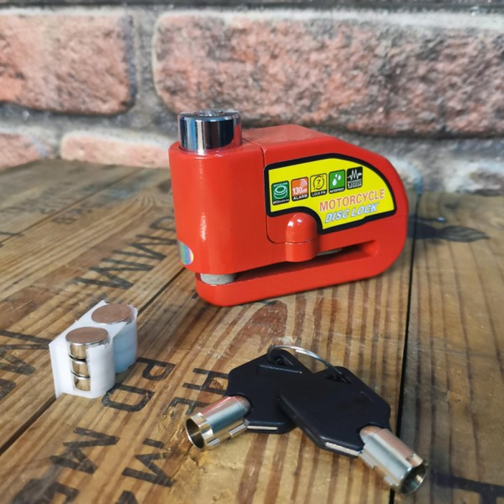 Mts Alarmlı Motosiklet Disk Kilidi Kırmızı Motorsiklet Kilidi & Alarmı Fiyatı