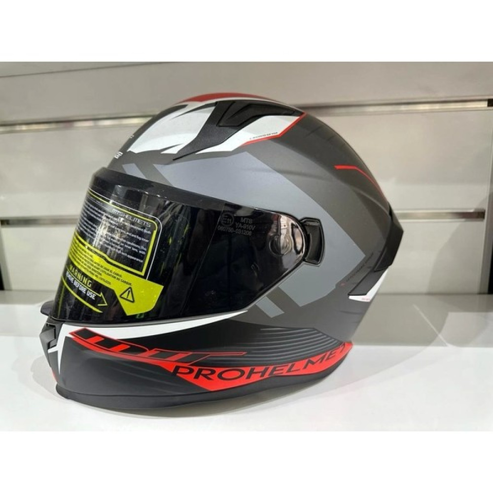 MTS Kask Mts Pro 910 Twıster Güneş Gözlüklü Kırmızı/gri - XL - Gri - Kırmızı Motorsiklet Kaskları Fiyatı