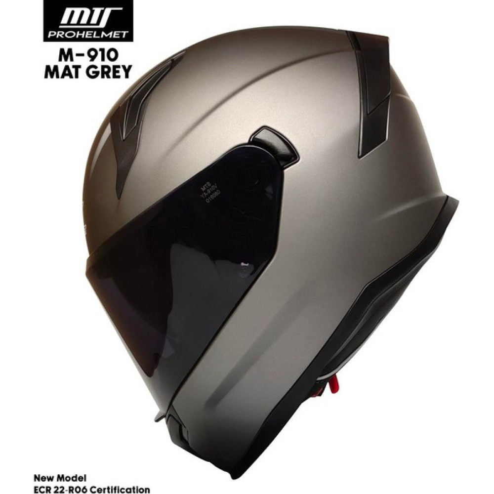 Mts Pro Helmets M-910 Full Face Motosiklet Kaskı - L - Mat Gri Motorsiklet Kaskları Fiyatı
