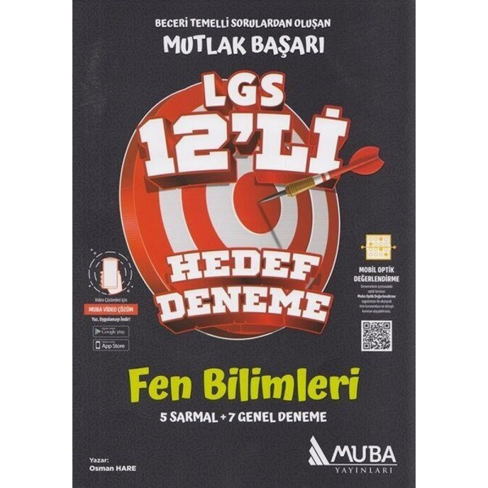Muba Yayınları 8. Sınıf LGS Fen Bilimleri 12 Li Hedef Deneme Kaynak Kitapları Fiyatı